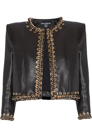 Balmain Chamarra con detalle de cadena