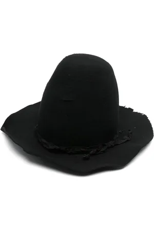 YOHJI YAMAMOTO Sombrero fedora con efecto envejecido