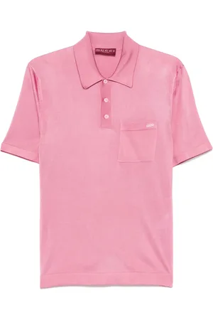 Gucci Playera tipo polo de seda de tejido fino
