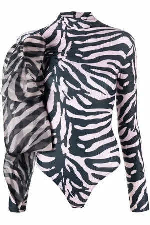 Atu Body Couture Body con detalle de moño y animal print