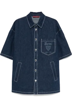 Gucci Camisa de mezclilla con láser