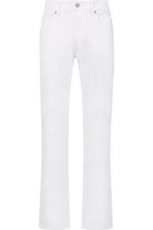 7 for all Mankind White denim jeans