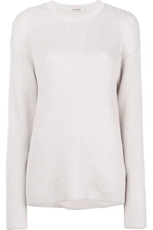 Roberto Cavalli Cream anatomical rib knit sweater