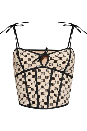 MISBHV Top estilo corset con monograma