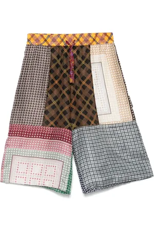 Marine Serre Shorts de seda con mascadas