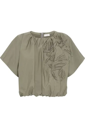 Brunello Cucinelli Blusa con aplique Flora