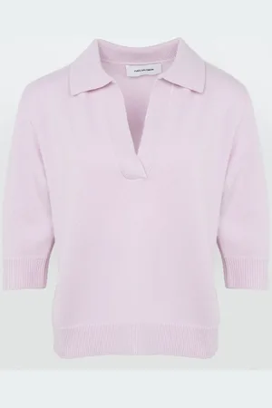 YVES SALOMON Playera tipo polo tejida
