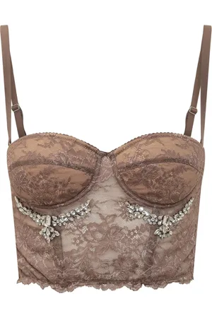 Des Phemmes Top estilo bustier de encaje