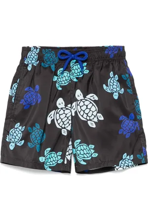 Vilebrequin Shorts de playa con tortugas estampadas