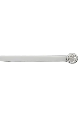 Gucci Pin para corbata en plata de ley con motivo Interlocking G