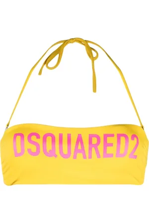 Dsquared2 Top de bikini con logo estampado