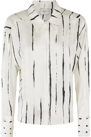ALYSI Camisa con rayas estampadas