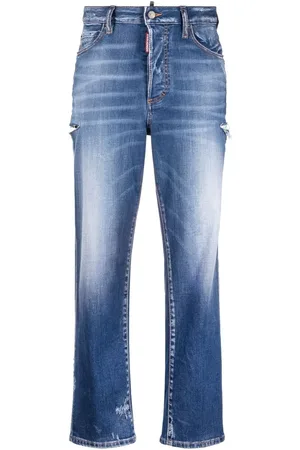 Dsquared2 Jeans rectos con detalles rasgados