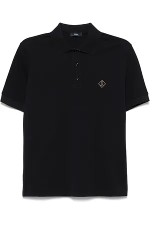 HERNO Playera tipo polo con logo bordado