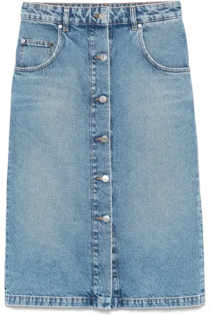 Stella McCartney Falda de mezclilla con bolsillos de cadena