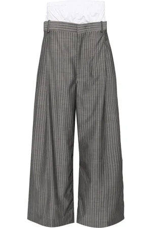 Hed Mayner Pantalones a capas con estampado de rayas diplomáticas