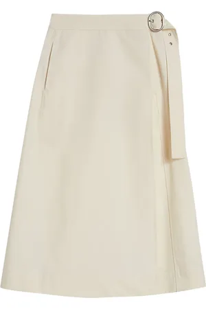 Jil Sander Falda midi acampanada con hebilla