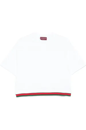 Gucci Playera corta con cuello redondo