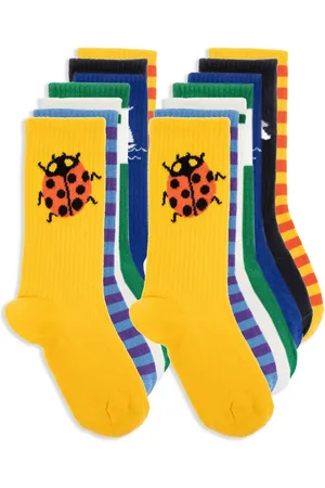Mini Rodini Mid-calf socks (pack of six)