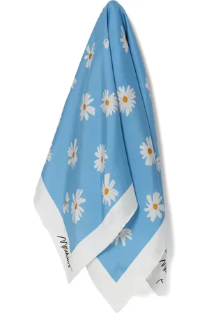 Moschino Mascada de seda con estampado floral