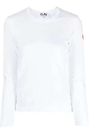 Comme des Garçons Playera con aplique pixelado de COMME DES GARÇONS PLAY x the Artist Invader