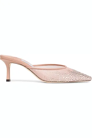 Jimmy Choo Mules con detalles de cristal y tacón de 65mm