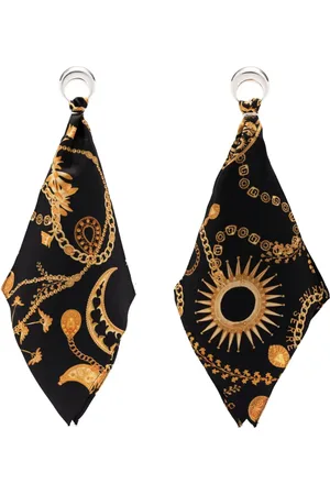 Marine Serre Aretes estilo mascada de seda