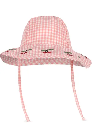 Konges Sløjd Sombrero de verano con cuadros estampados
