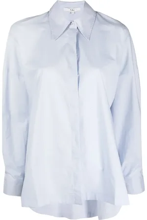 tibi Camisa con cuello de pico