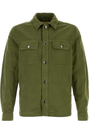 Woolrich Chamarra de mezclilla con cuello italiano