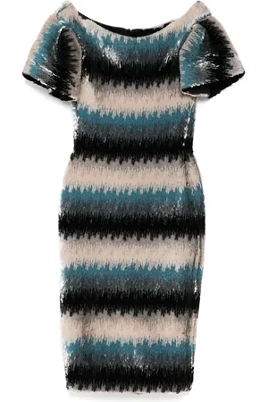 Saiid Kobeisy Vestido midi con detalle de mostacillas