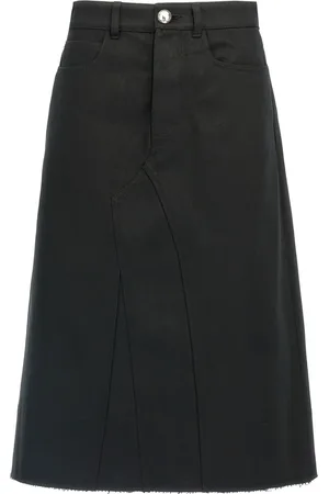 Jil Sander Falda midi de mezclilla