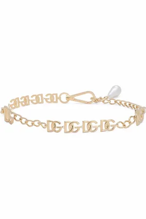 Dolce & Gabbana Cinturón de cadena con logo DG