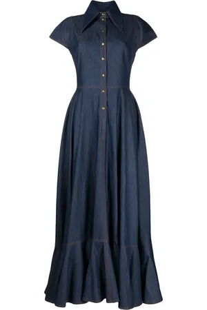 Saiid Kobeisy Vestido largo de mezclilla