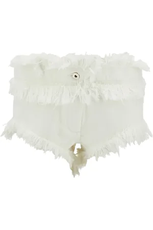 Salvatore Ferragamo Shorts de mezclilla deshilachados