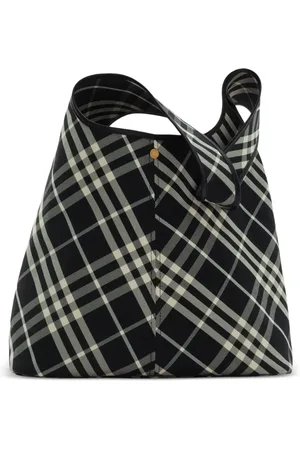Burberry Bolsa de hombro grande con motivo de cuadros