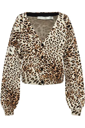 Gestuz Cárdigan con estampado de leopardo