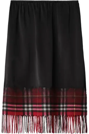 Burberry Falda midi con flecos