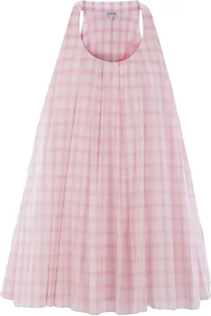 Loewe Vestido midi con cuadros estampados