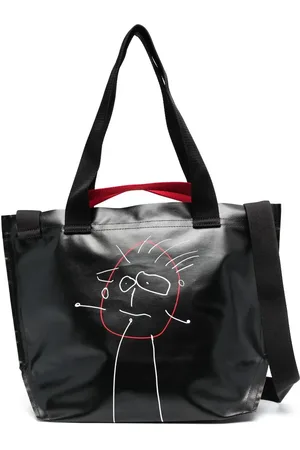 Plan C Bolsa de hombro con estampado gráfico