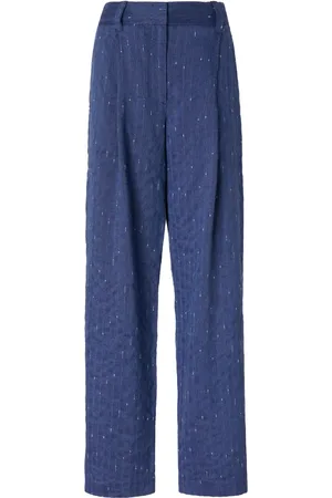 GENNY Pantalones con motivo de rayas diplomáticas