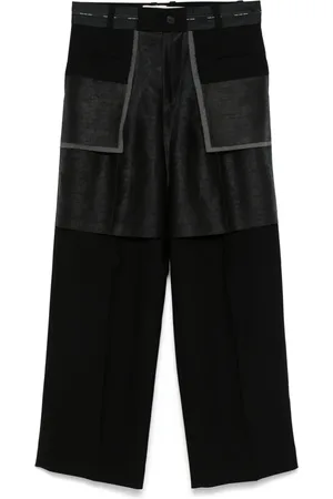 Feng Chen Wang Pantalones con diseño patchworks