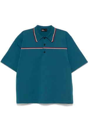 Kolor Playera tipo polo con rayas estampadas