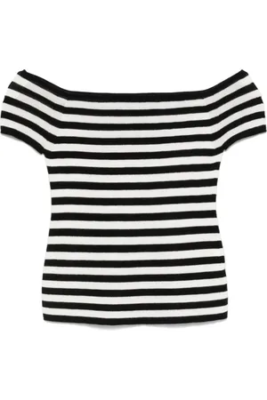 ERIC BOMPARD Top Bardot con motivo de rayas