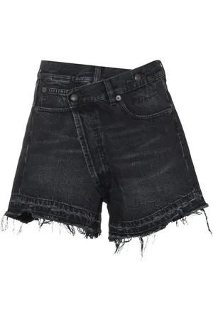 R13 Shorts con dobladillo sin rematar
