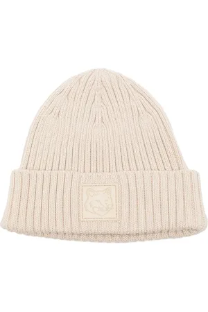 Maison Kitsuné Gorro con parche Bold Fox de piel