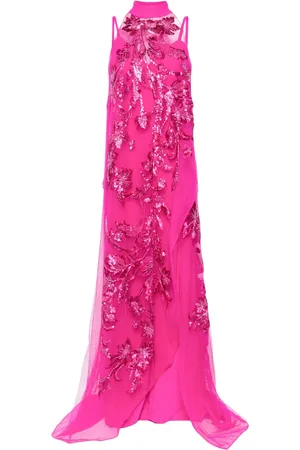 Saiid Kobeisy Jumpsuit ancho bordado con lentejuelas