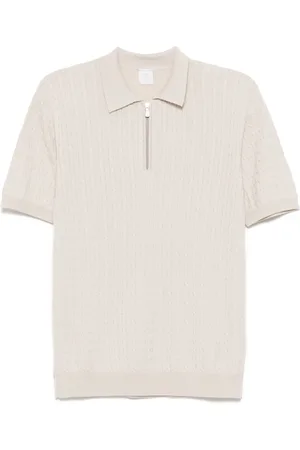ELEVENTY Playera tipo polo en tejido de ochos