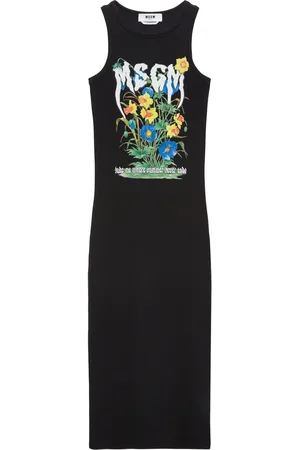 Msgm Vestido con logo estampado