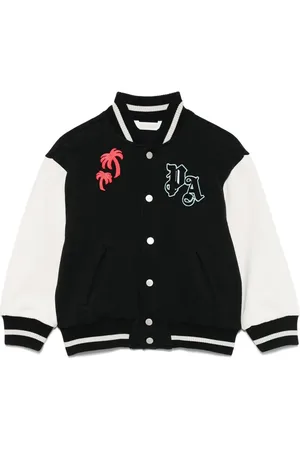 Palm Angels Chamarra universitaria con logo estampado